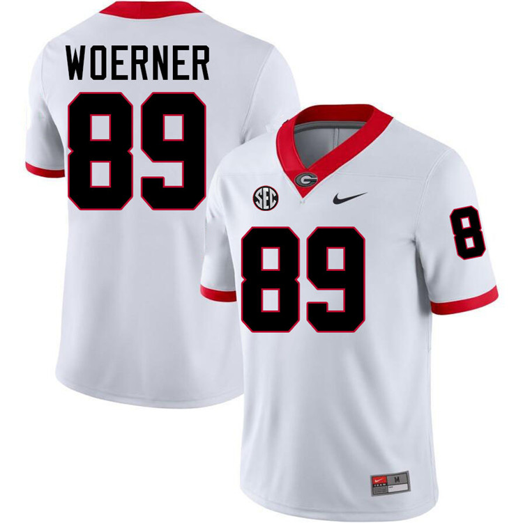 Charlie Woerner Georgia Jersey,University Of Georgia Bulldogs Football Jersey,Uniforms,Gears-White